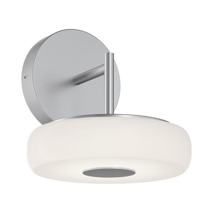 June LED Wall Light in Satin Nickel.