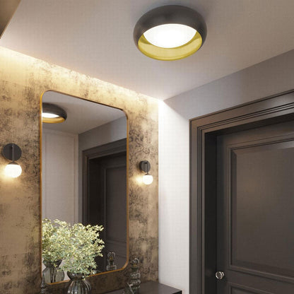 Kayce LED Flush Mount Ceiling Light in hallway.