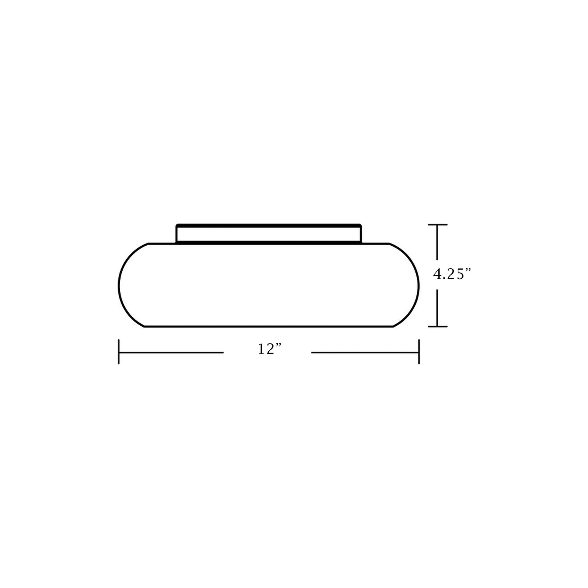 Kayce LED Flush Mount Ceiling Light - line drawing.