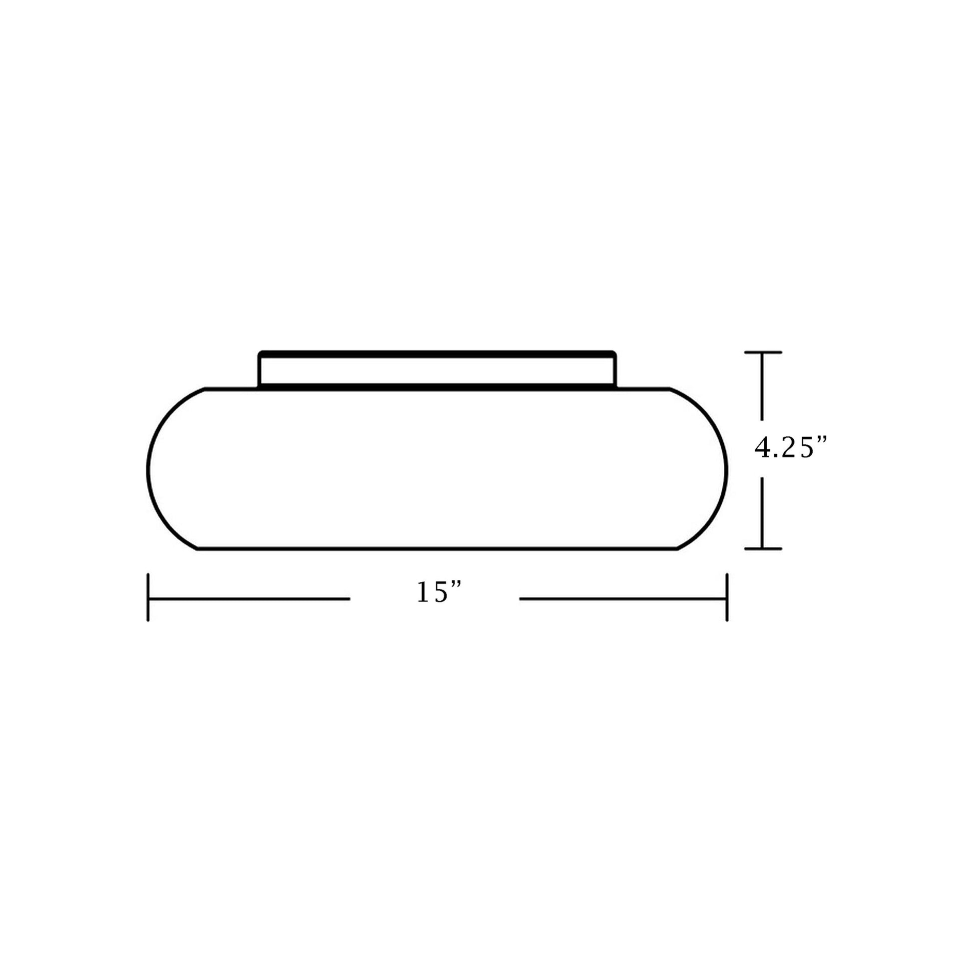 Kayce LED Flush Mount Ceiling Light - line drawing.