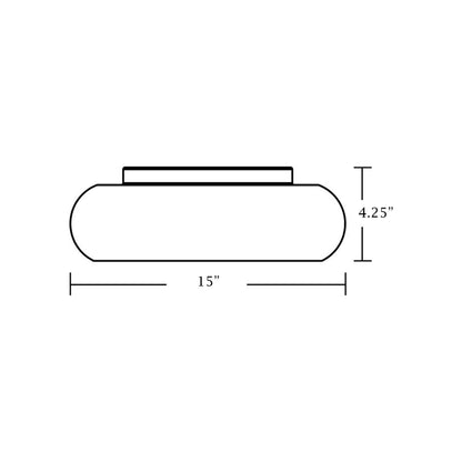 Kayce LED Flush Mount Ceiling Light - line drawing.