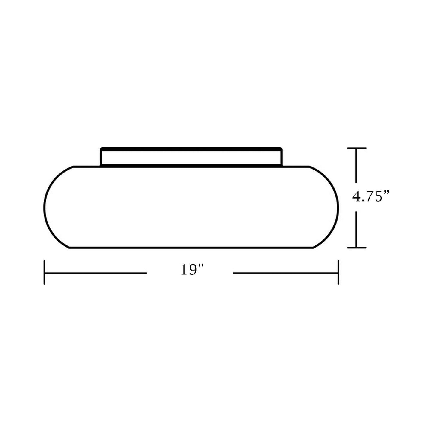 Kayce LED Flush Mount Ceiling Light - line drawing.
