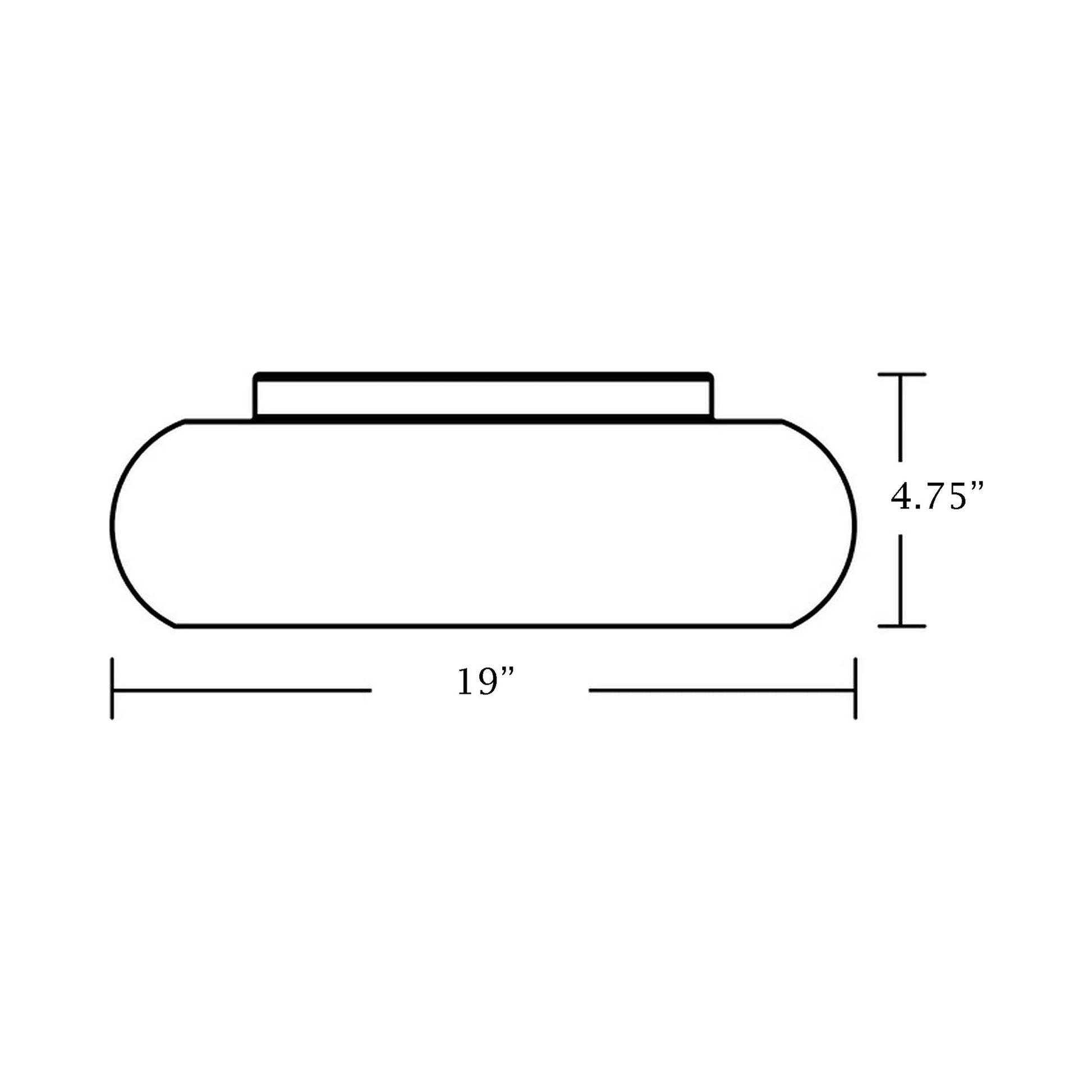 Kayce LED Flush Mount Ceiling Light - line drawing.