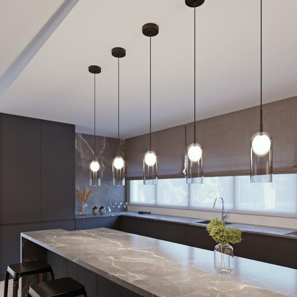 Kiran LED Single Pendant Light in dining room.