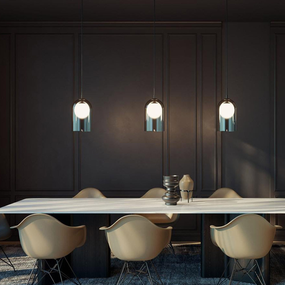 Kiran LED Single Pendant Light in dining room.