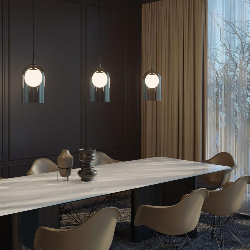 Kiran LED Single Pendant Light in dining room.