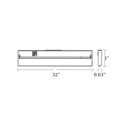 Koren LED Undercabinet Light - line drawing.