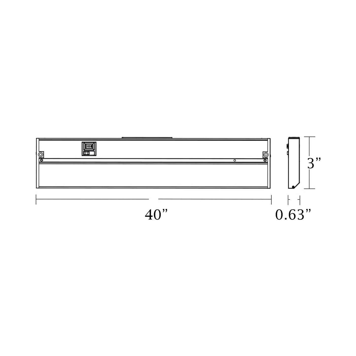 Koren LED Undercabinet Light - line drawing.