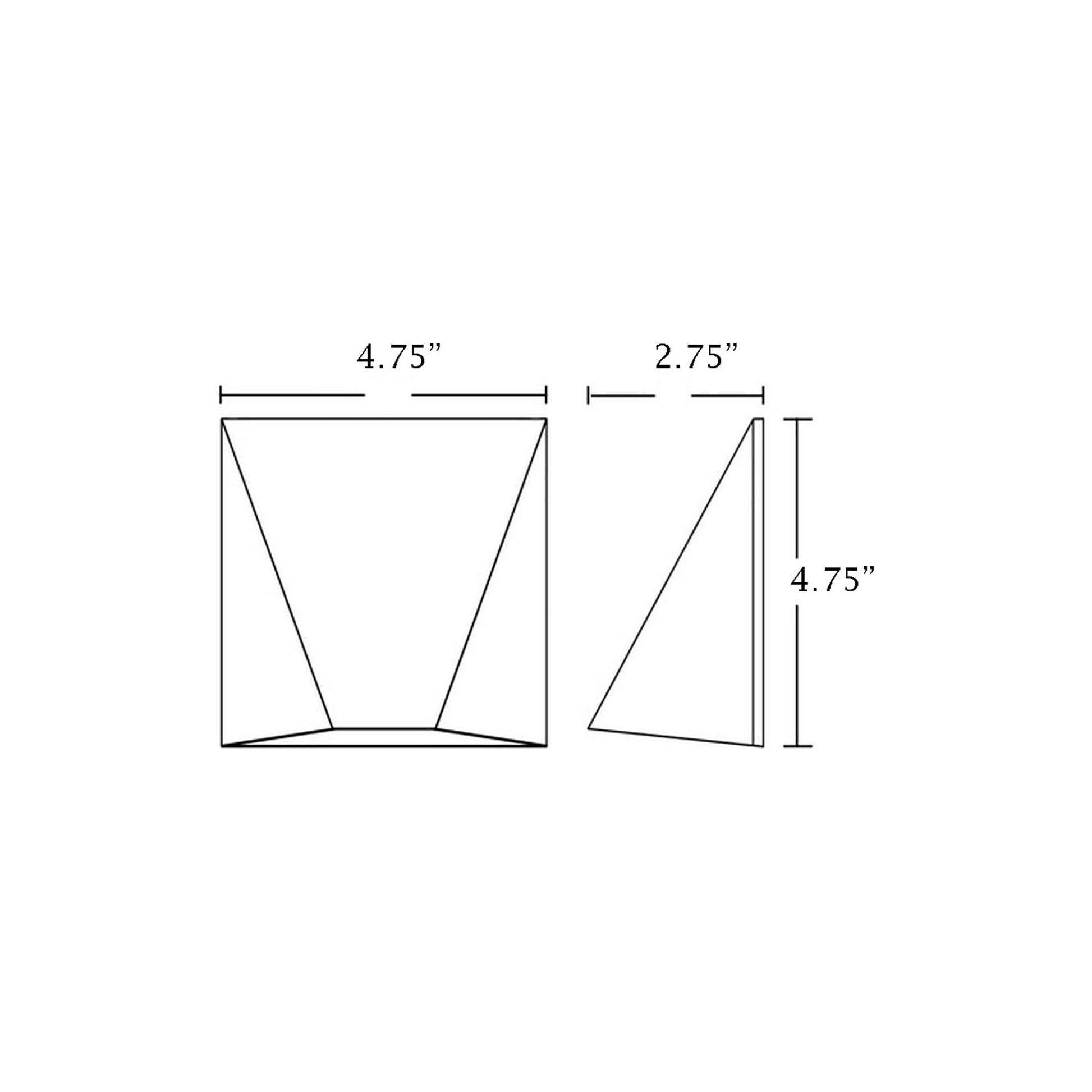 Kylo Outdoor LED Wall Light - line drawing.