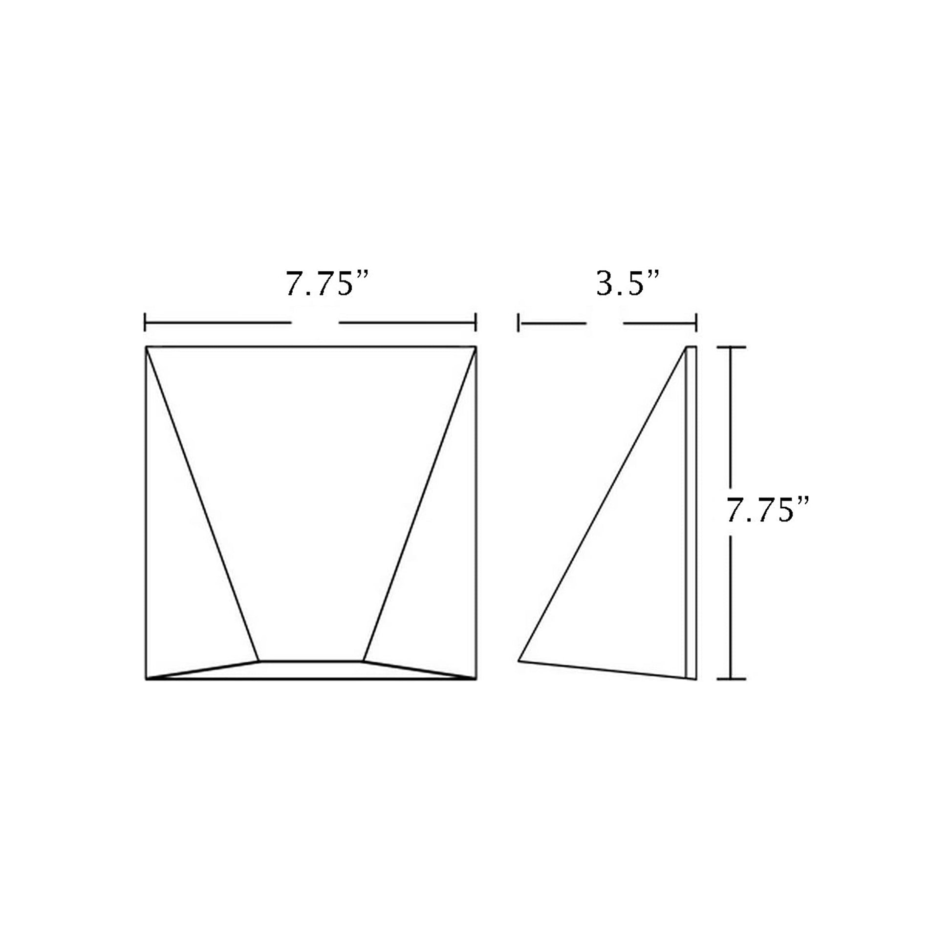 Kylo Outdoor LED Wall Light - line drawing.
