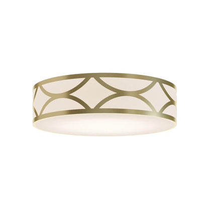 Lake Flush Mount Ceiling Light in Gold (24-Inch).