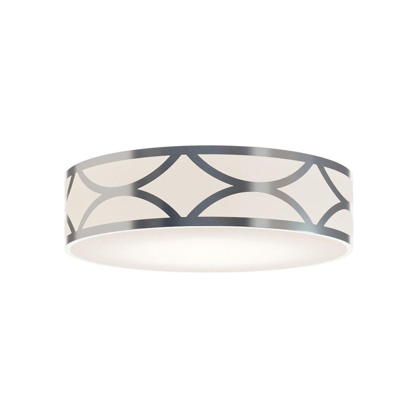 Lake Flush Mount Ceiling Light in Painted Nickel (24-Inch).