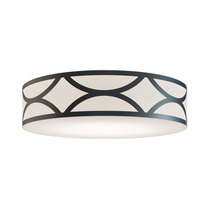 Lake Flush Mount Ceiling Light in Black (30-Inch).