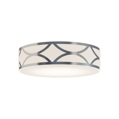 Lake LED Flush Mount Ceiling Light in Painted Nickel (24-Inch).