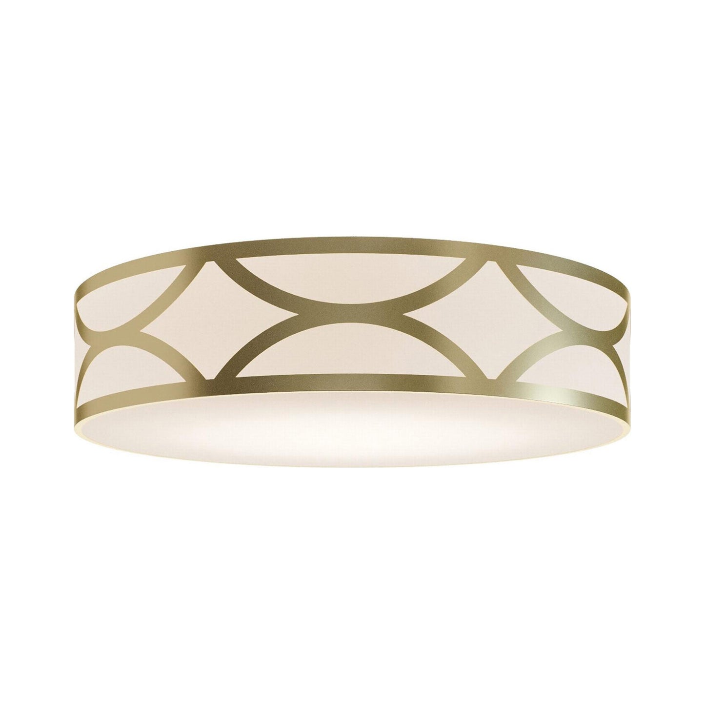 Lake LED Flush Mount Ceiling Light in Gold (30-Inch).