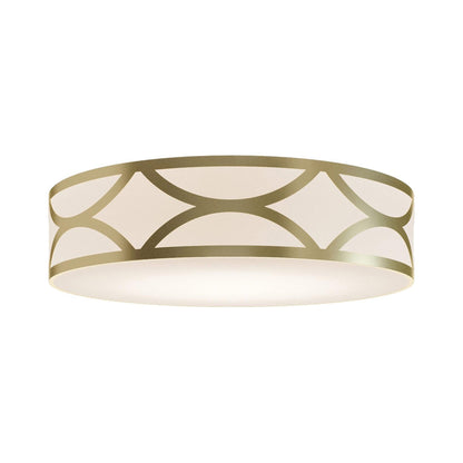 Lake LED Flush Mount Ceiling Light in Gold (30-Inch).