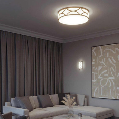 Lake LED Flush Mount Ceiling Light in living room.