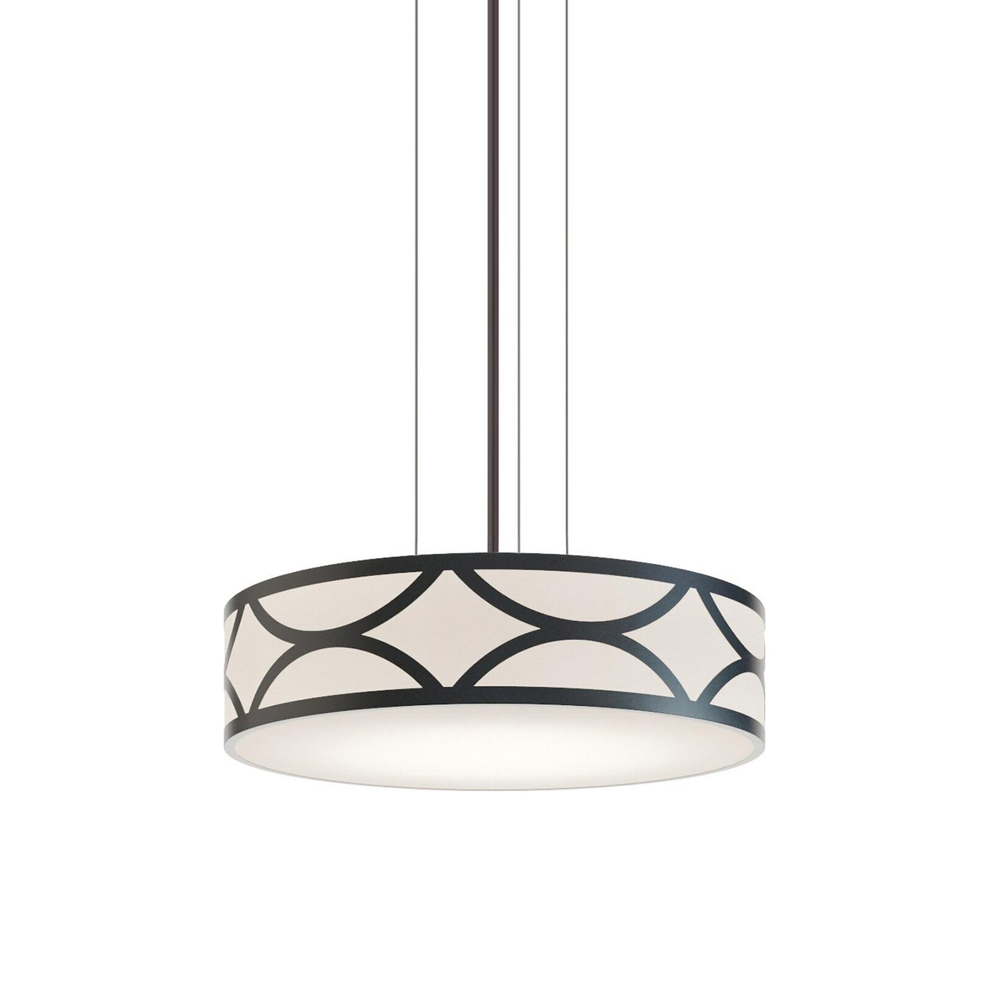 Lake LED Pendant Light in Black (20-Inch).