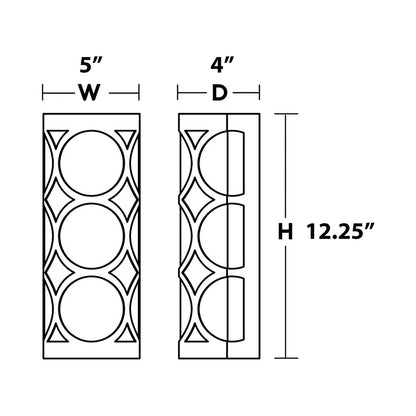 Lake Wall Light - line drawing.