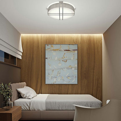 Lambert LED Flush Mount Ceiling Light in bedroom.