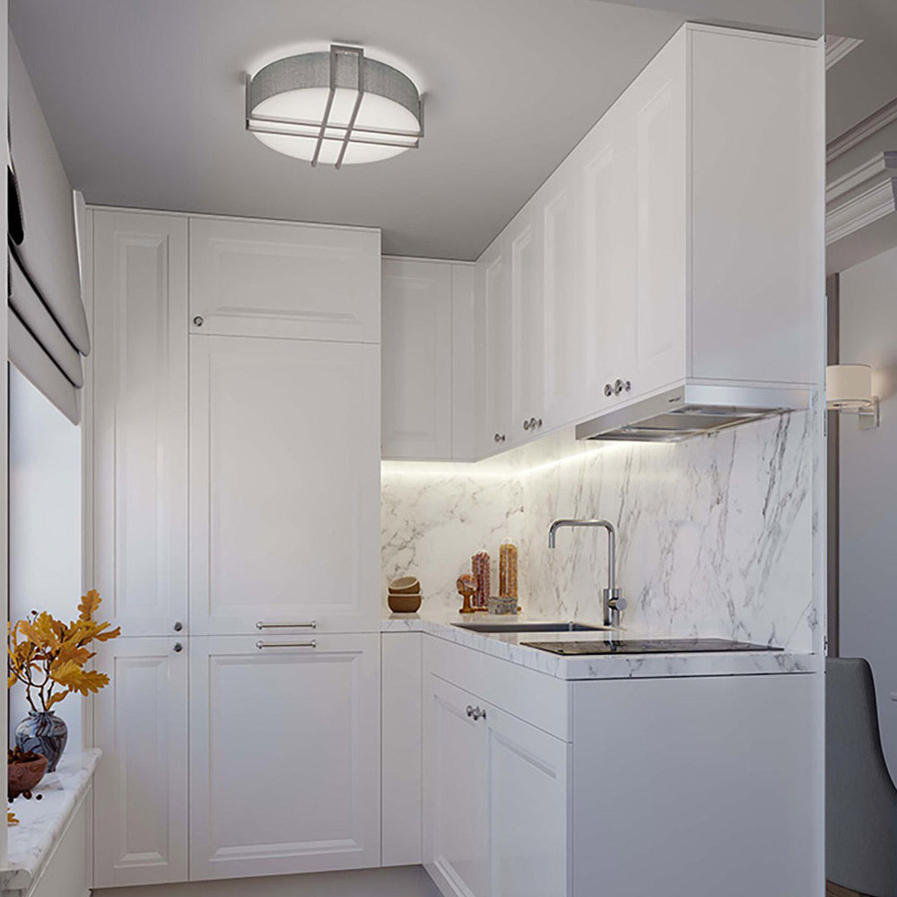 Lambert LED Flush Mount Ceiling Light in kitchen.