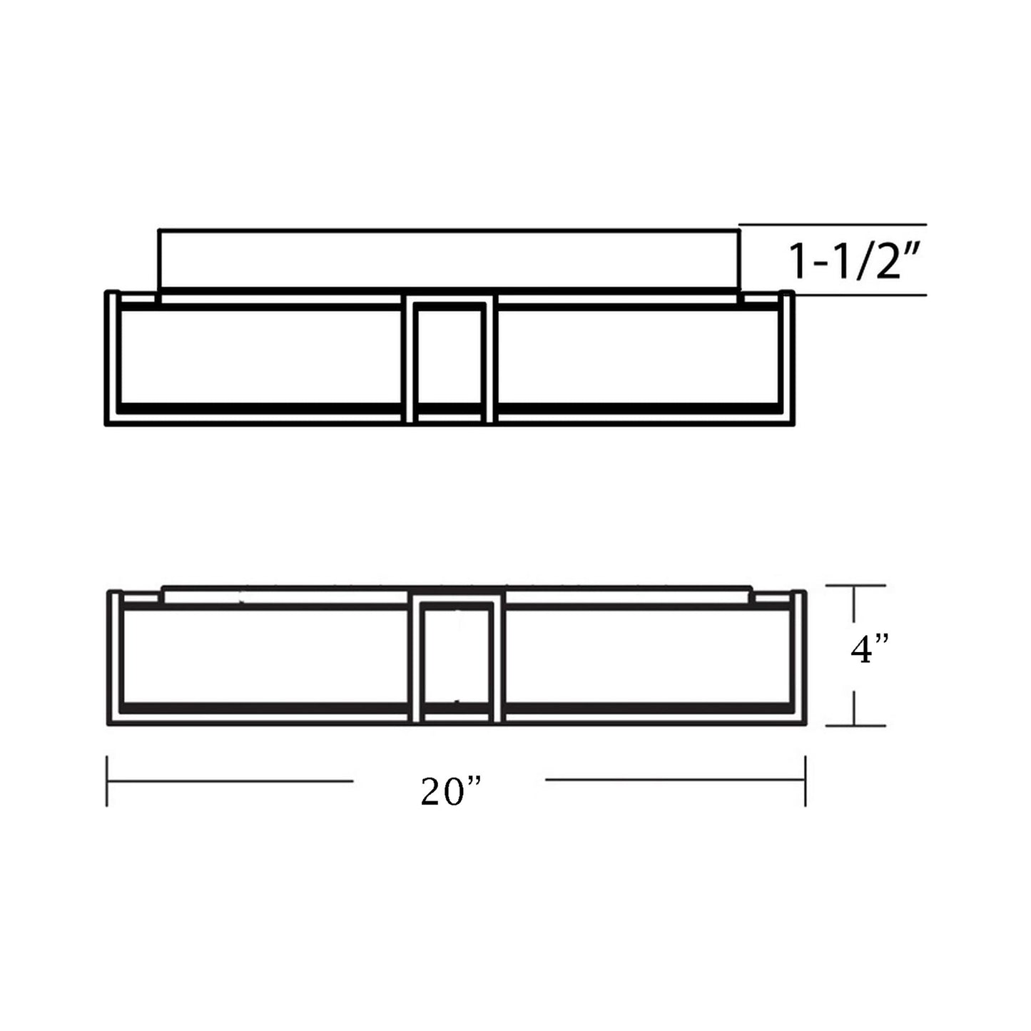 Lambert LED Flush Mount Ceiling Light - line drawing.