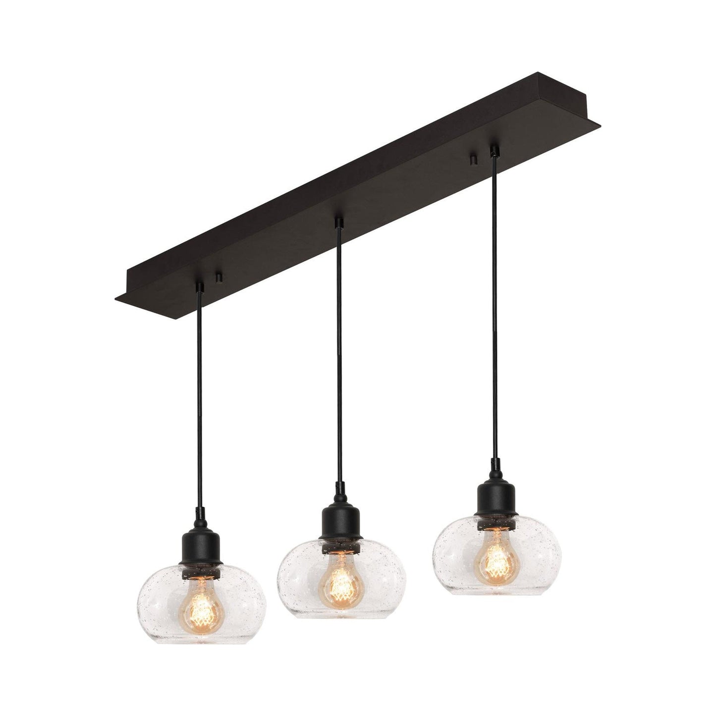 Laney Linear Pendant Light in Black.
