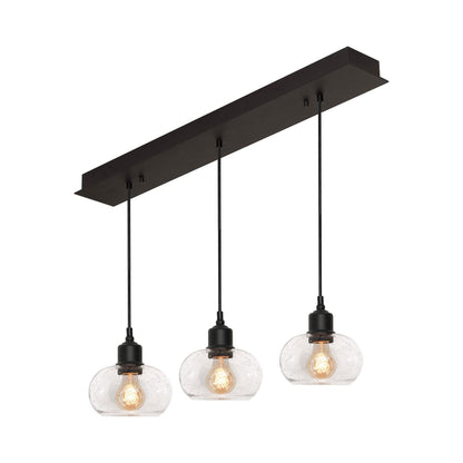 Laney Linear Pendant Light in Black.