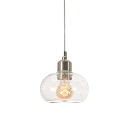 Laney Pendant Light in Satin Nickel.