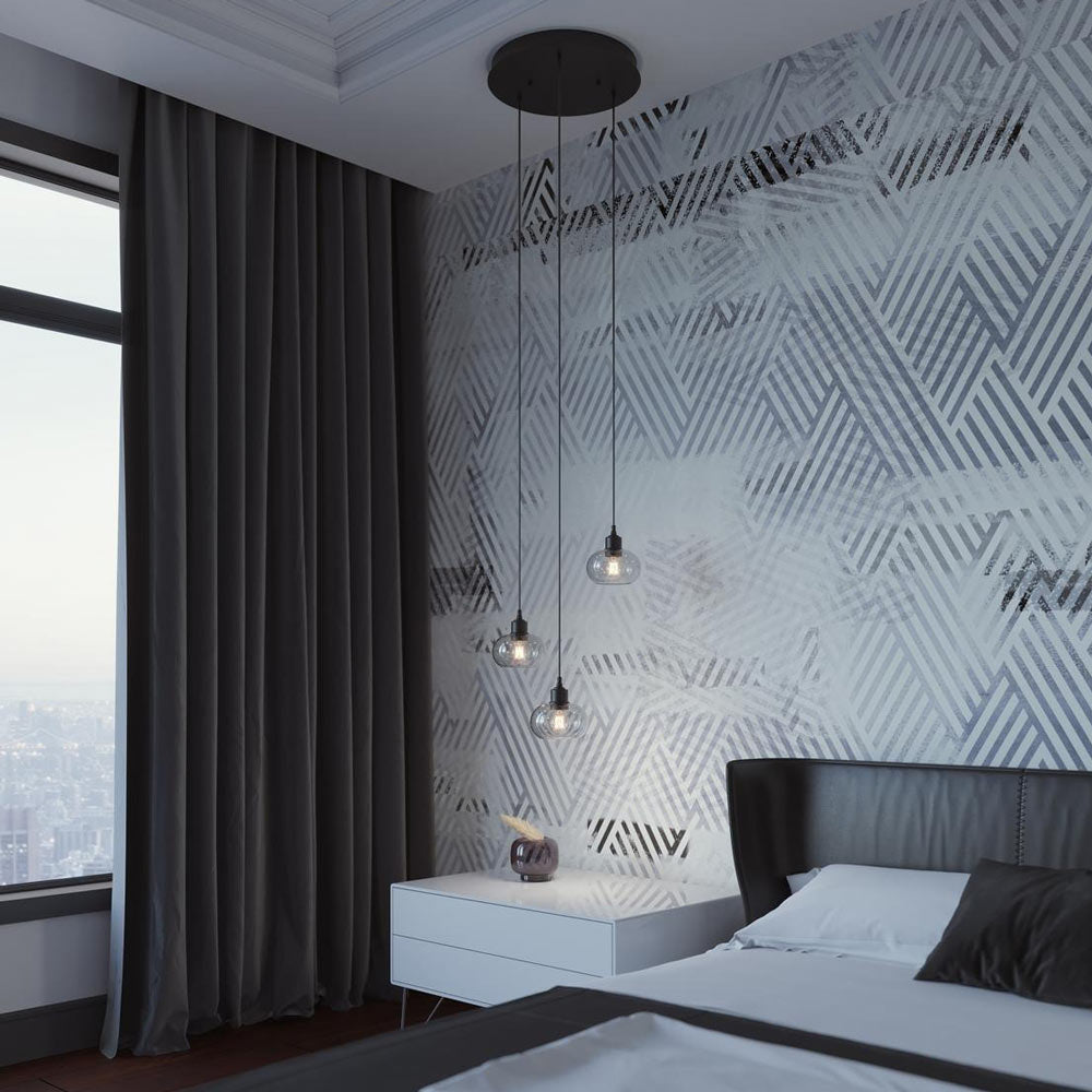 Laney Round Pendant Light in bedroom.