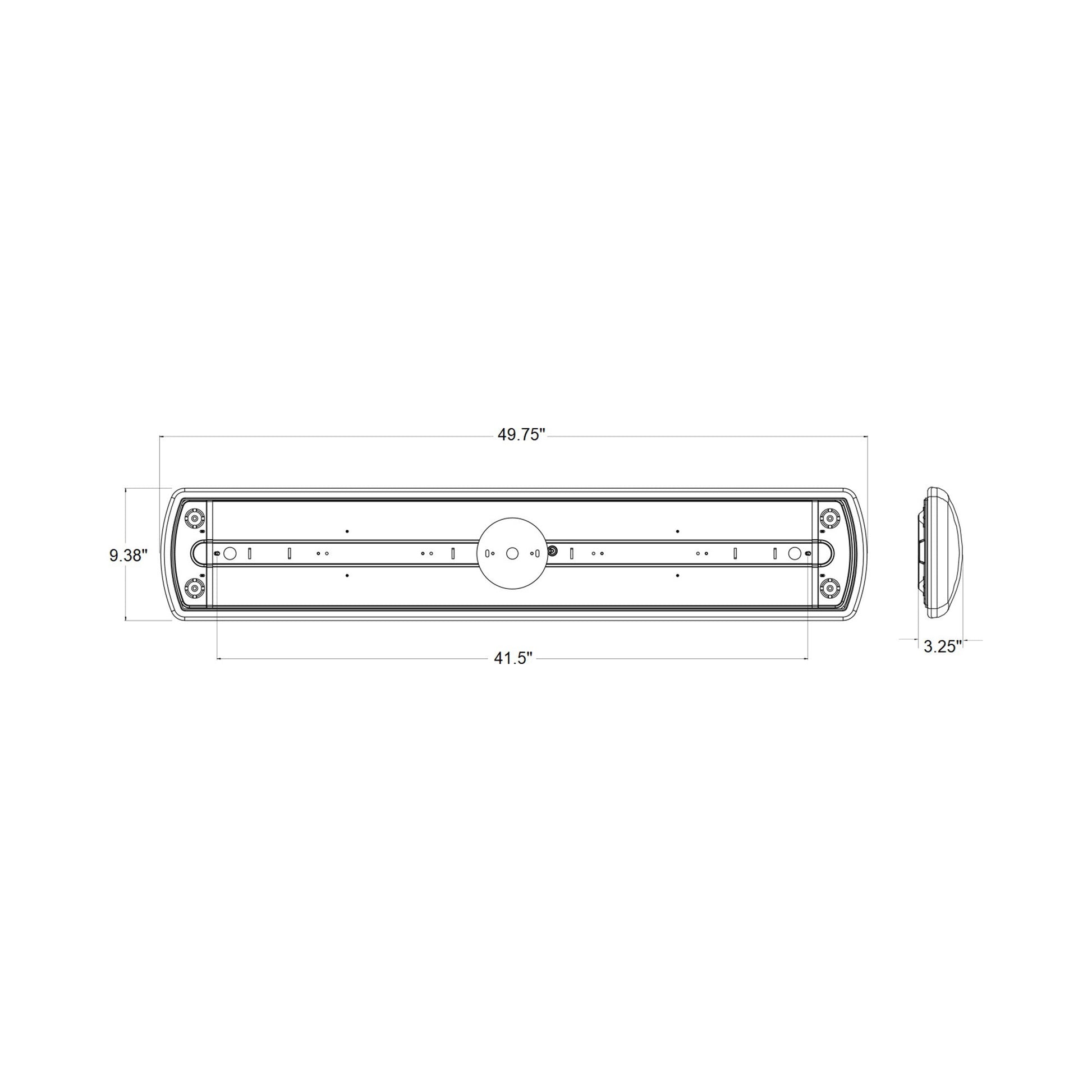 AFX Lighting LCL LED Flush Mount Ceiling Light - line drawing.