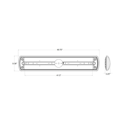 AFX Lighting LCL LED Flush Mount Ceiling Light - line drawing.