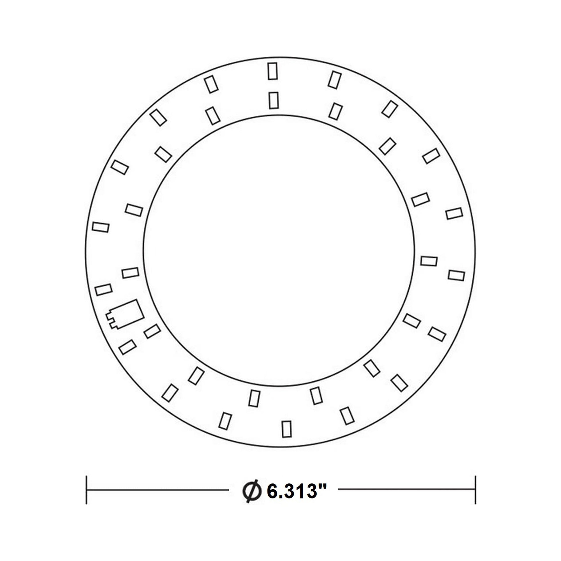 AFX Lighting LED Ceiling Retrofit Kit - line drawing.
