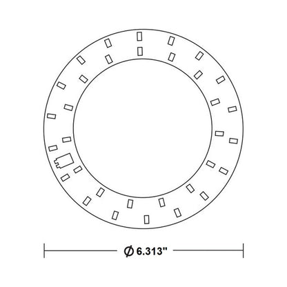 AFX Lighting LED Ceiling Retrofit Kit - line drawing.