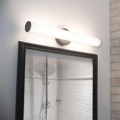 Leia LED Vanity Wall Light in bathroom.