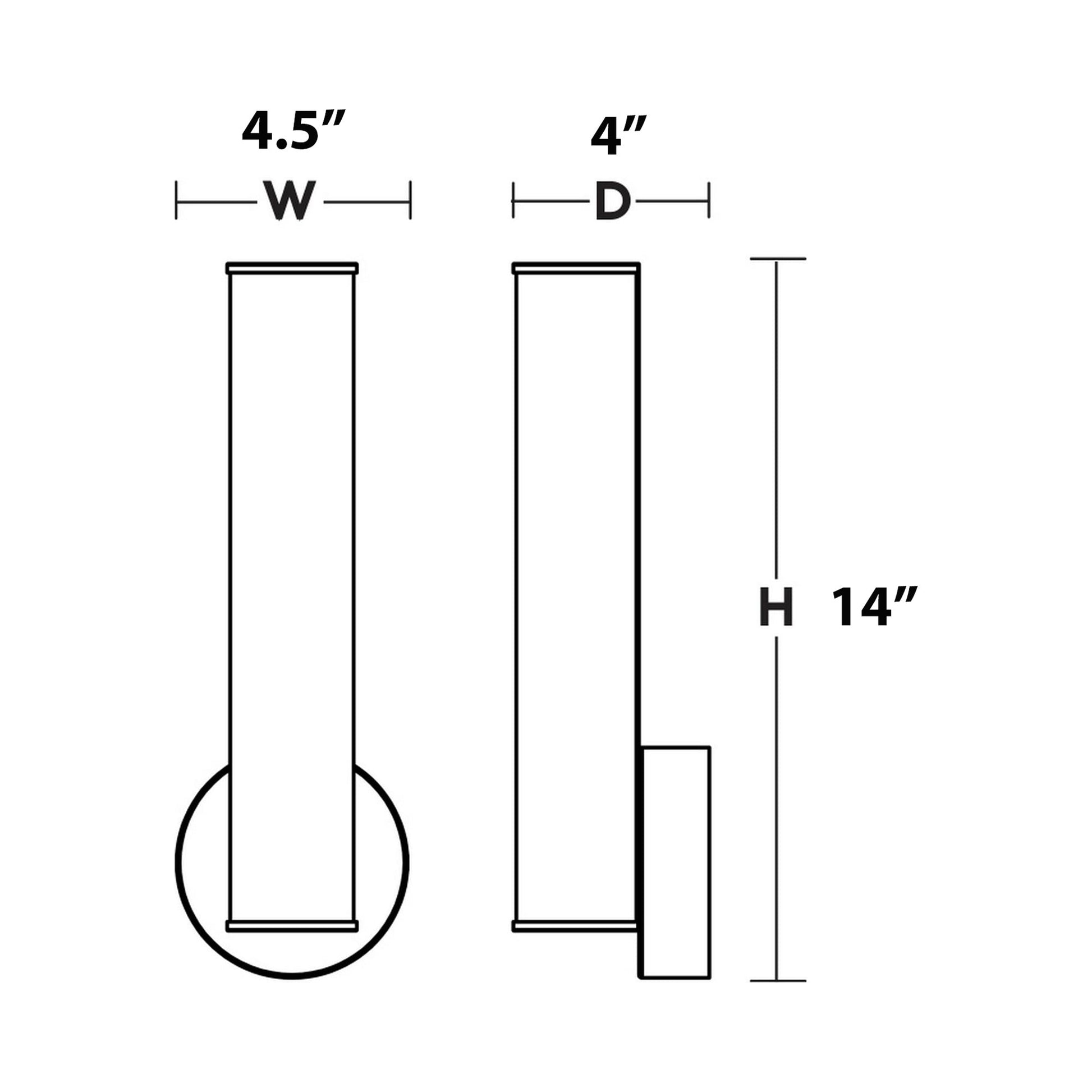 Leia LED Wall Light - line drawing.