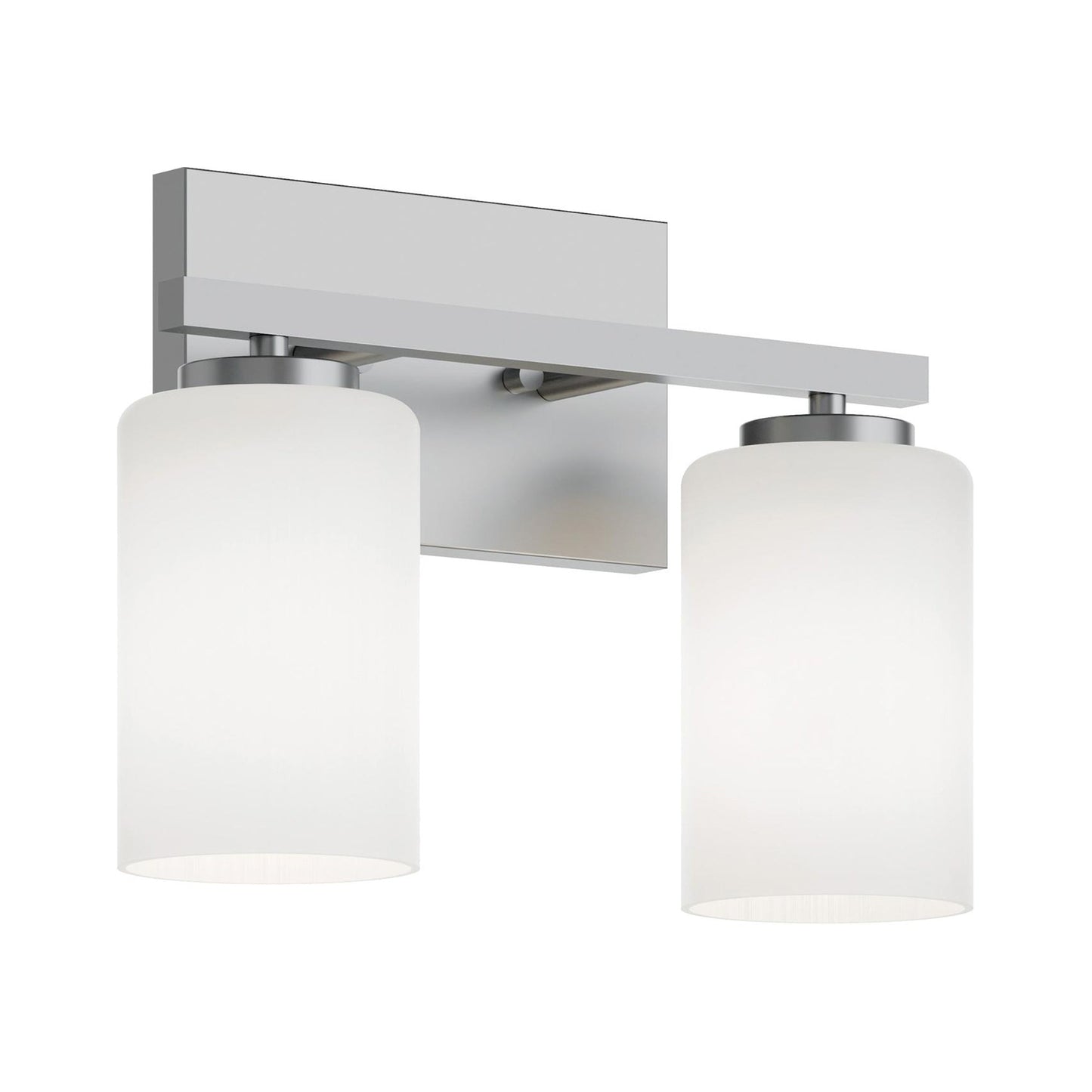 Leo Bath Vanity Light in Satin Nickel (2-Light).