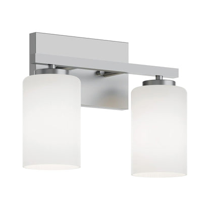 Leo Bath Vanity Light in Satin Nickel (2-Light).