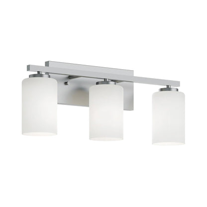 Leo Bath Vanity Light in Satin Nickel (3-Light).