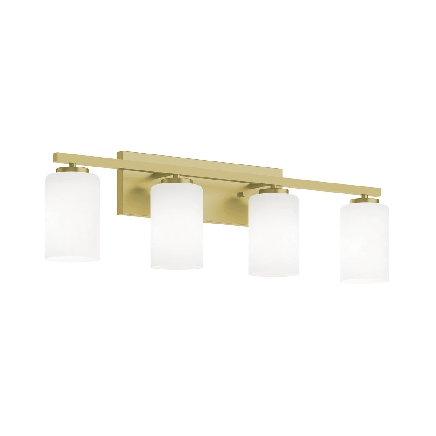 Leo Bath Vanity Light in Light Antique Brass (4-Light).