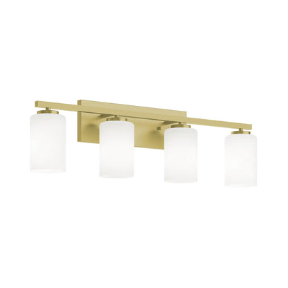 Leo Bath Vanity Light in Light Antique Brass (4-Light).