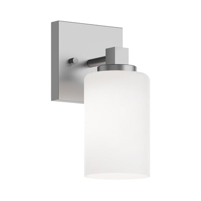 Leo Bath Wall Light in Satin Nickel.
