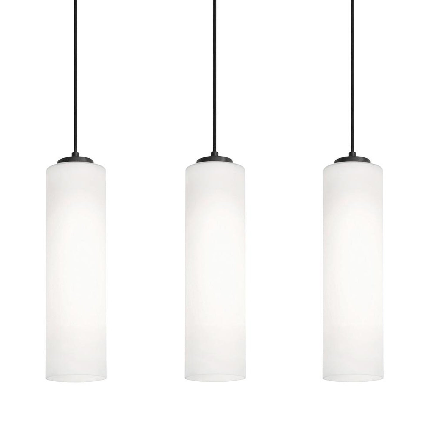 Leo Linear Pendant Light in Black (3-Light/12-Inch).