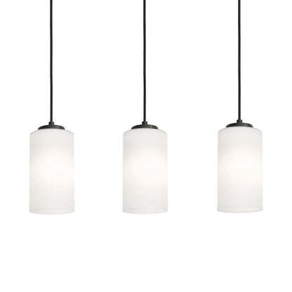 Leo Linear Pendant Light in Black (3-Light/6.5-Inch).