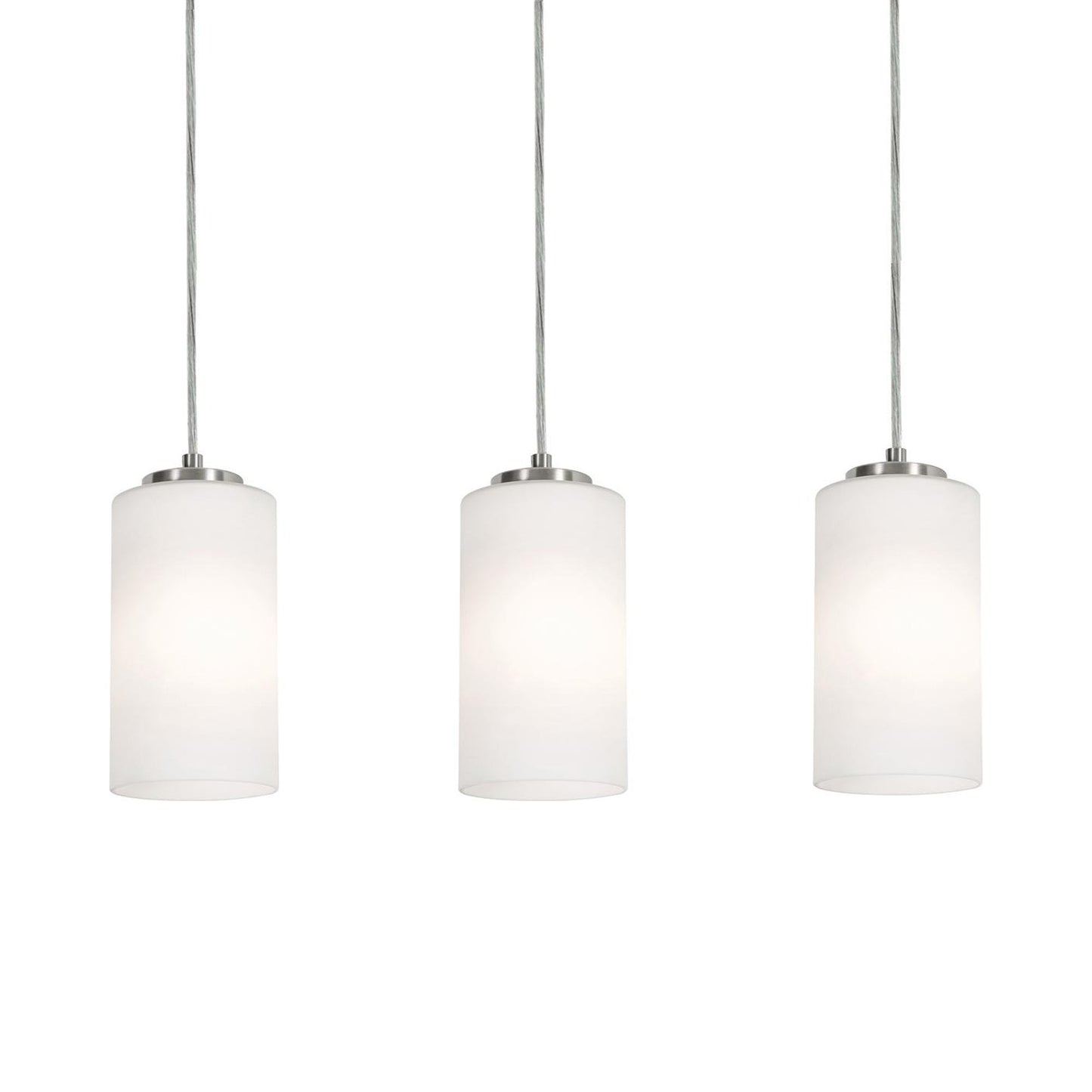 Leo Linear Pendant Light in Satin Nickel (3-Light/6.5-Inch).