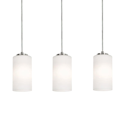 Leo Linear Pendant Light in Satin Nickel (3-Light/6.5-Inch).