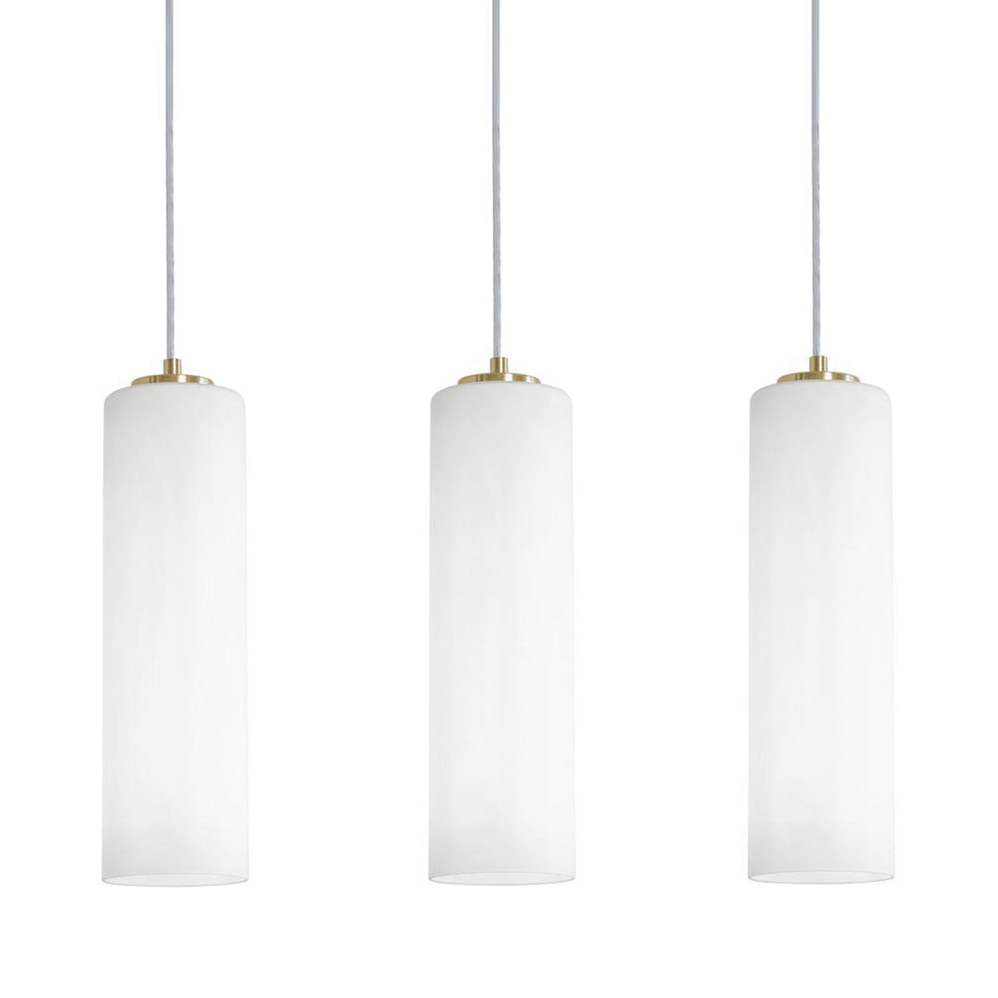 Leo Linear Pendant Light in Light Antique Brass (3-Light/12-Inch).