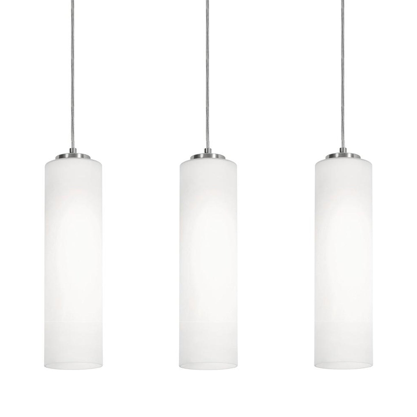 Leo Linear Pendant Light in Satin Nickel (3-Light/12-Inch).