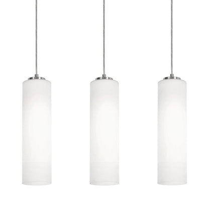 Leo Linear Pendant Light in Satin Nickel (3-Light/12-Inch).