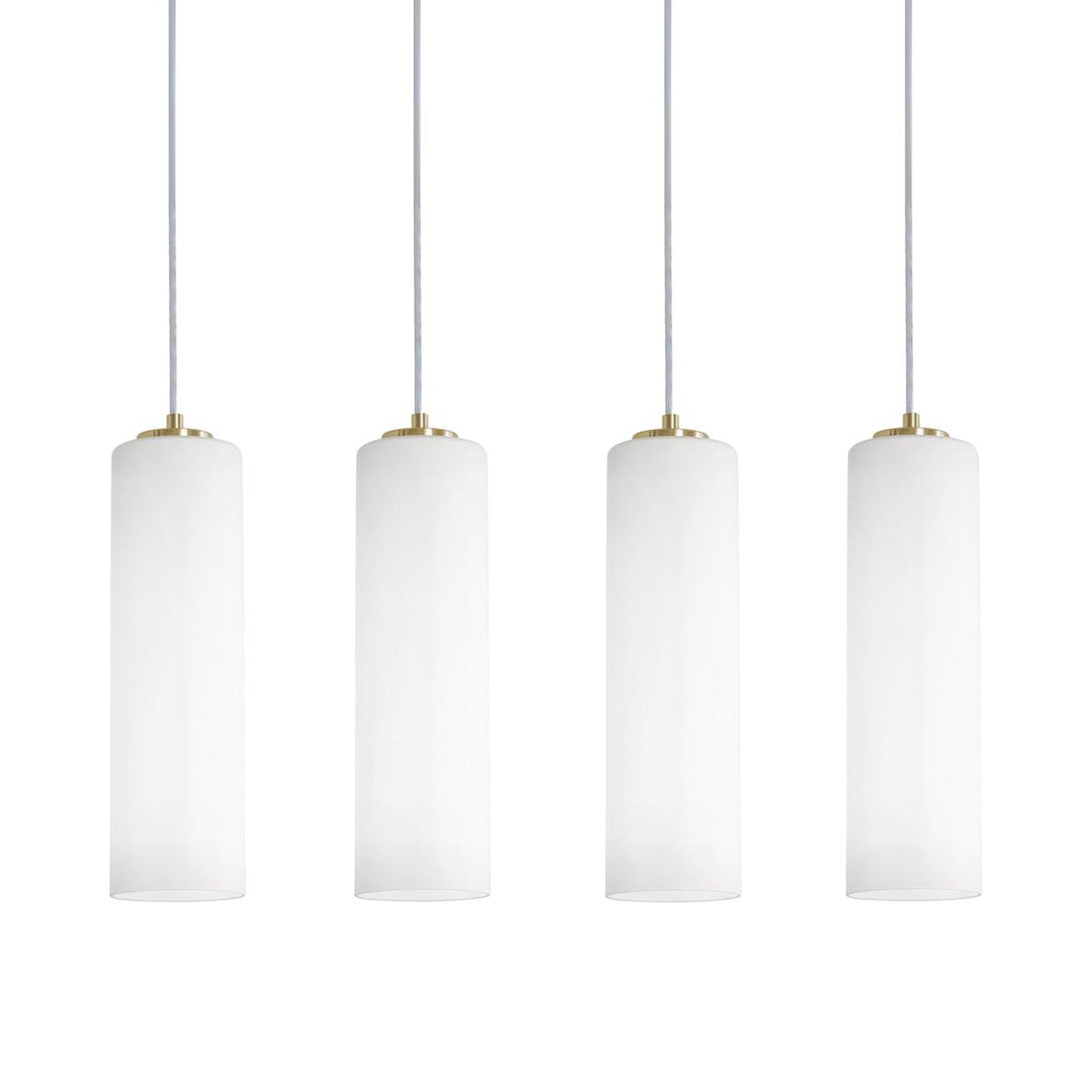 Leo Linear Pendant Light in Light Antique Brass (4-Light/12-Inch).